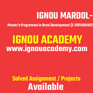 IGNOU MARDOL- EVBB SOLVED ASSIGNMENT 2025